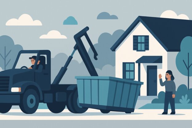 Illustration of dumpster rental for this project