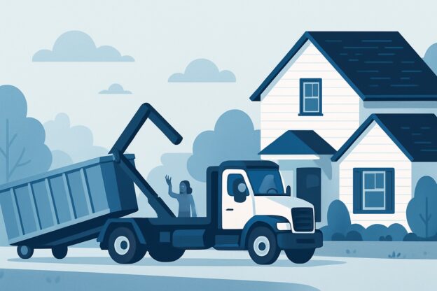 Illustration of dumpster rental for this project