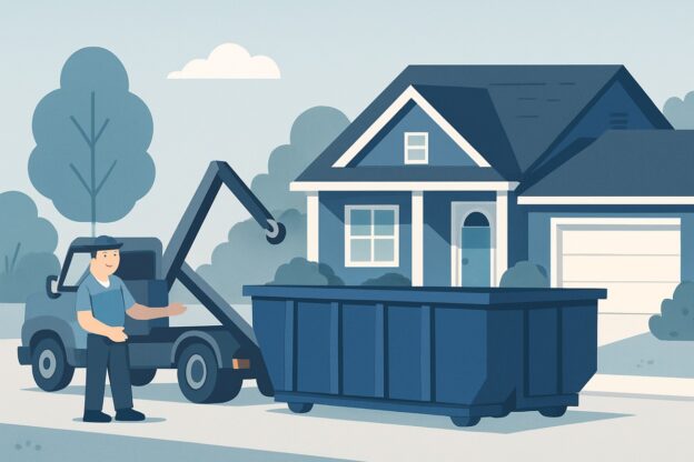 Illustration of dumpster rental for this project
