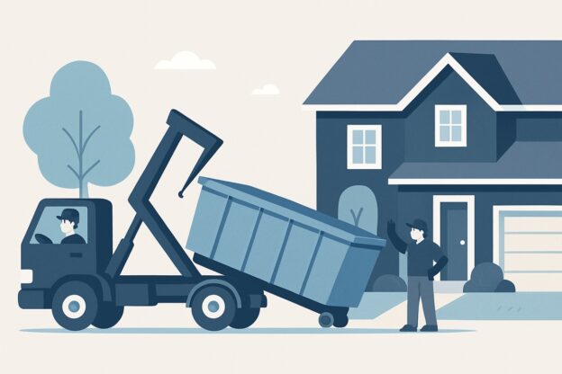 Illustration of dumpster rental for this project