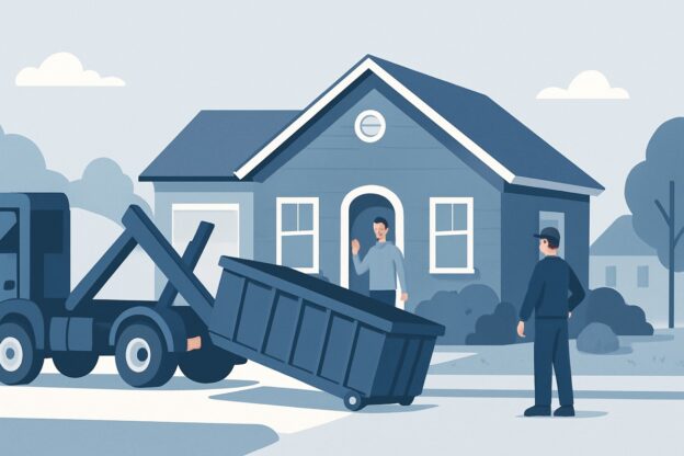 Illustration of dumpster rental for this project