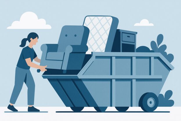 Illustration of dumpster rental for this project