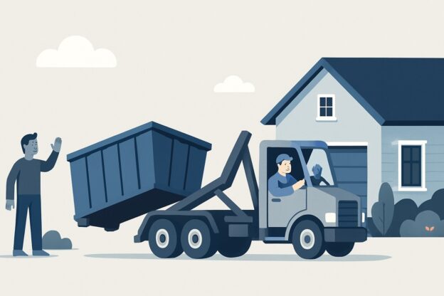 Illustration of dumpster rental for this project