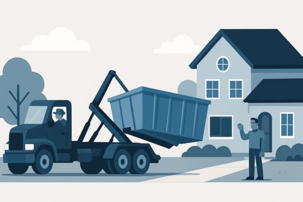 Illustration of dumpster rental for this project