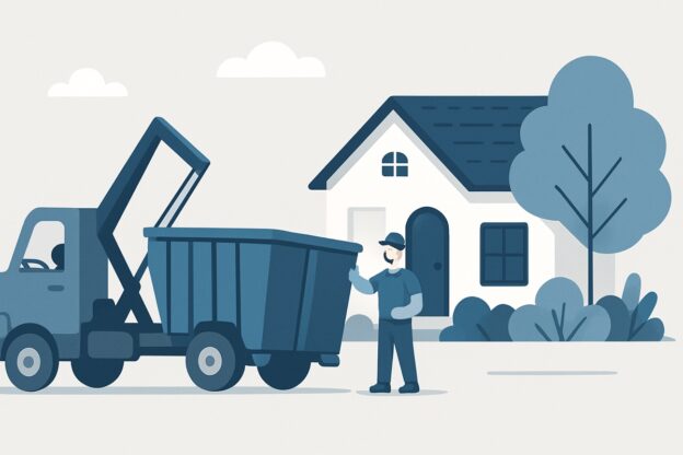 Illustration of dumpster rental for this project