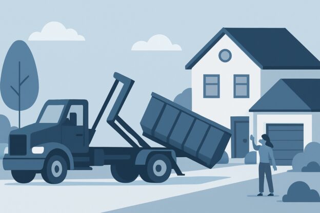 Illustration of dumpster rental for this project