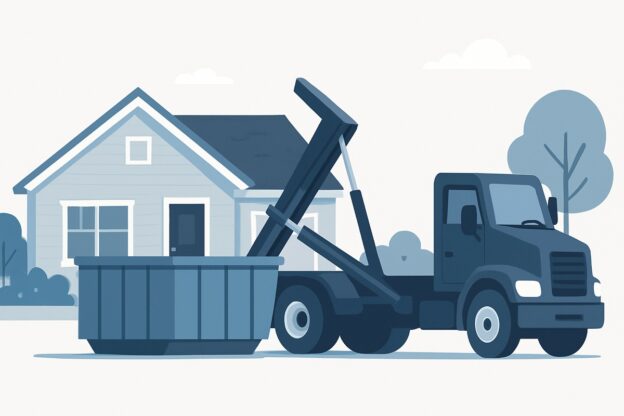 Illustration of dumpster rental for this project
