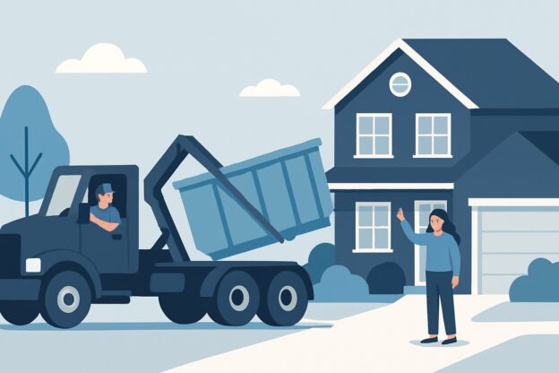 Illustration of dumpster rental for this project