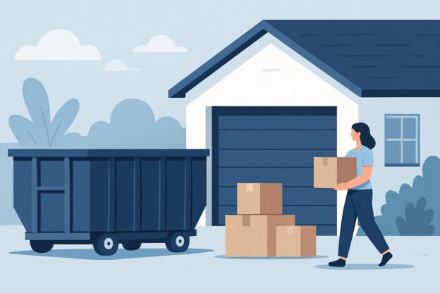 Illustration of dumpster rental for this project