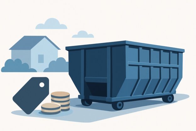 Illustration of dumpster rental for this project
