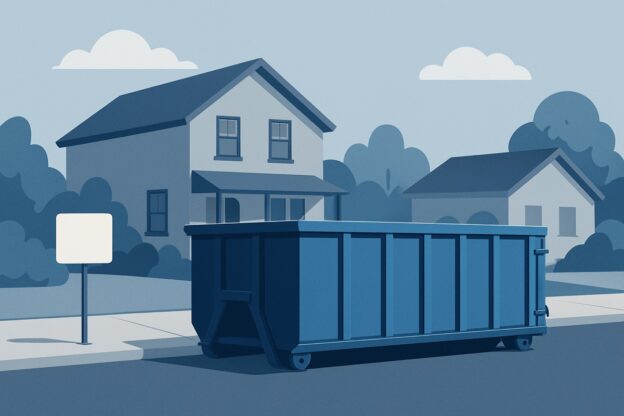 Illustration of dumpster rental for this project