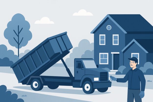 Illustration of dumpster rental for this project