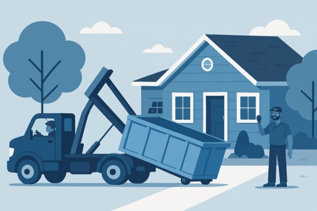 Illustration of dumpster rental for this project