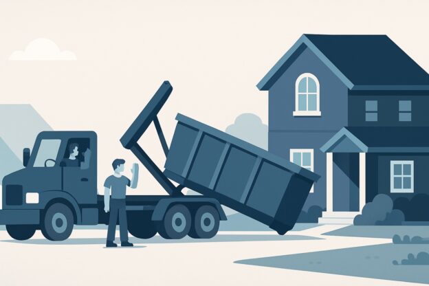 Illustration of dumpster rental for this project