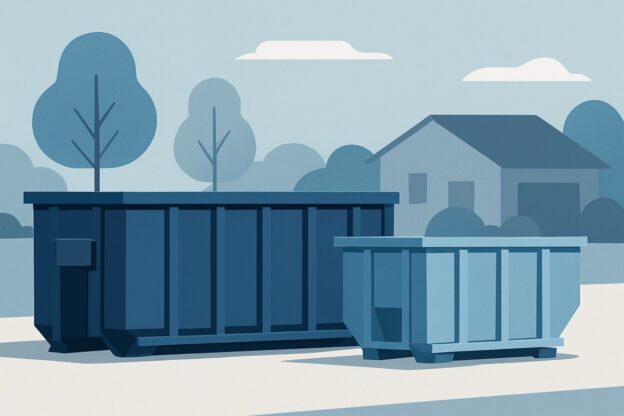 Illustration of dumpster rental for this project