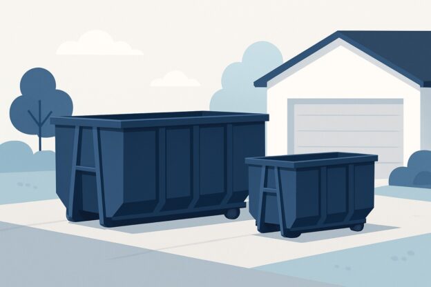 Illustration of dumpster rental for this project