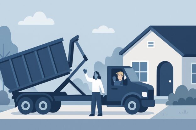 Illustration of dumpster rental for this project