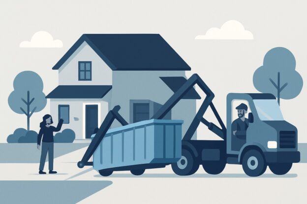 Illustration of dumpster rental for this project
