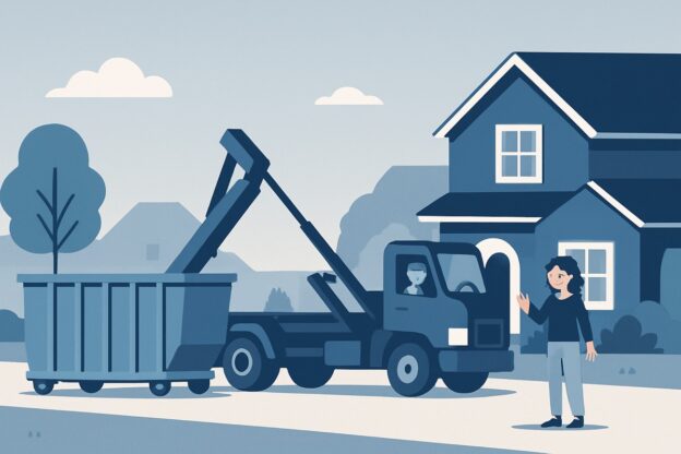 Illustration of dumpster rental for this project