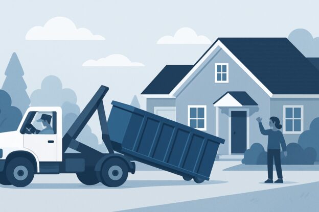 Illustration of dumpster rental for this project