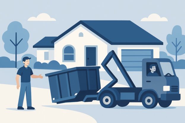 Illustration of dumpster rental for this project