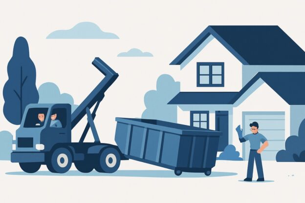 Illustration of dumpster rental for this project