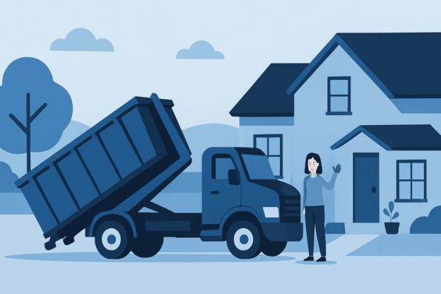 Illustration of dumpster rental for this project
