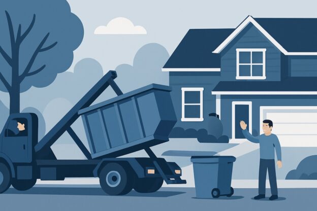 Illustration of dumpster rental for this project