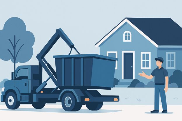 Illustration of dumpster rental for this project