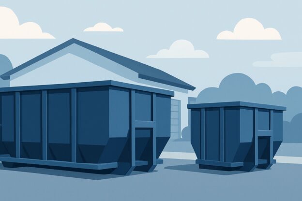 Illustration of dumpster rental for this project