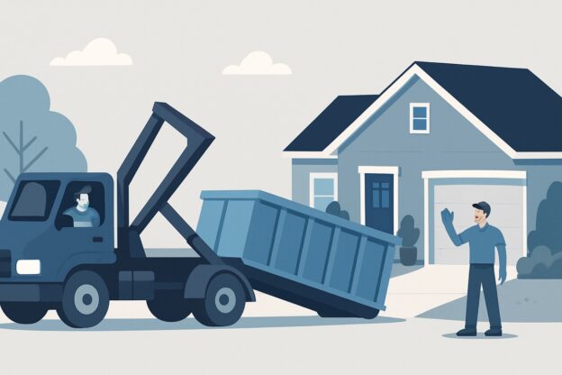 Illustration of dumpster rental for this project