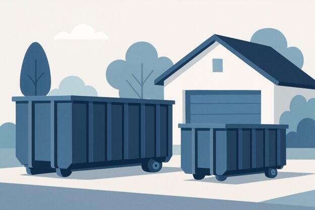 Illustration of dumpster rental for this project