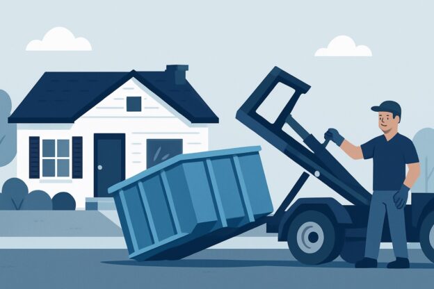 Illustration of dumpster rental for this project