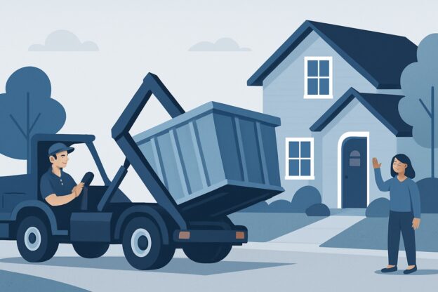 Illustration of dumpster rental for this project