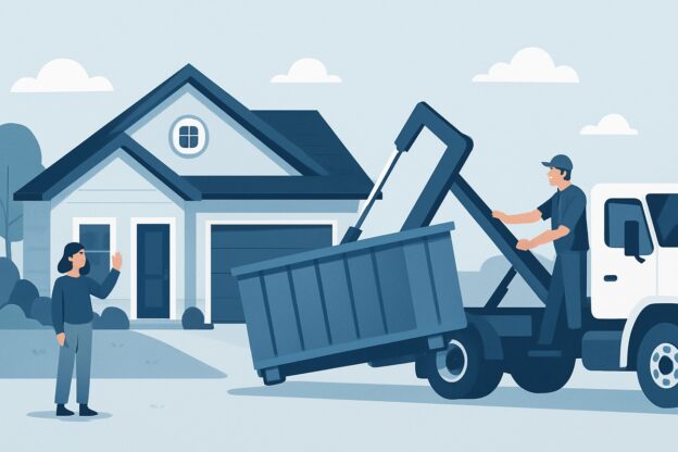 Illustration of dumpster rental for this project