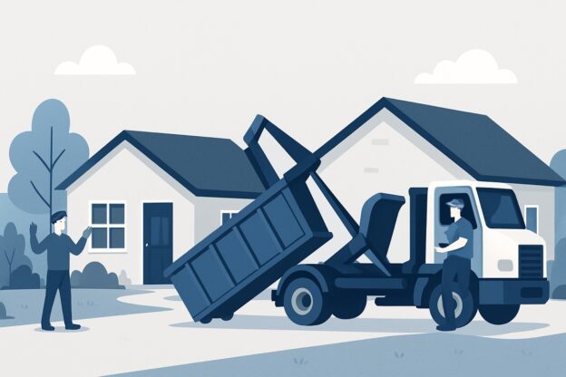 Illustration of dumpster rental for this project