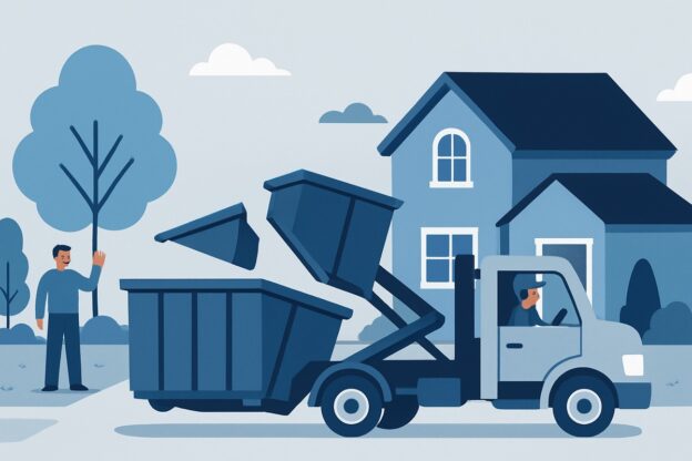 Illustration of dumpster rental for this project