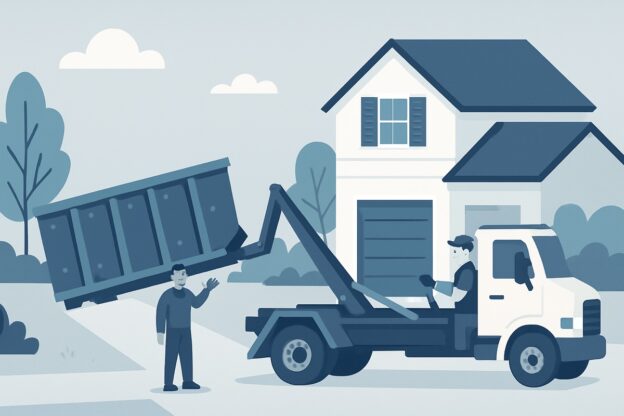 Illustration of dumpster rental for this project
