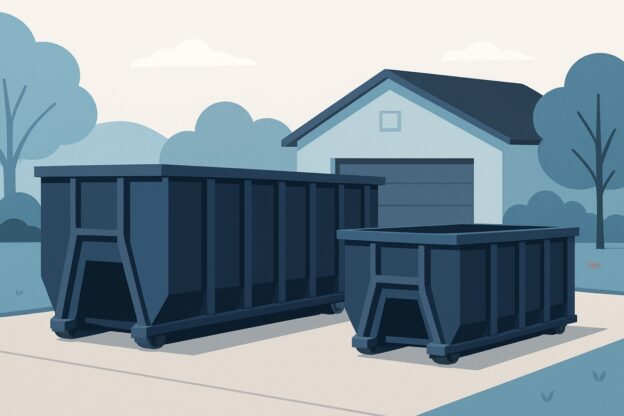 Illustration of dumpster rental for this project