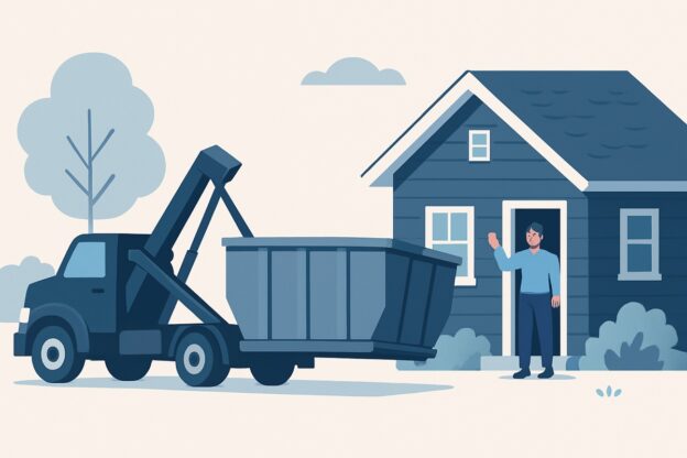 Illustration of dumpster rental for this project