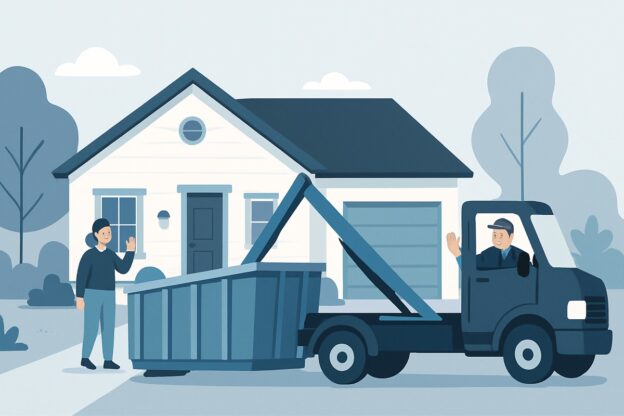 Illustration of dumpster rental for this project