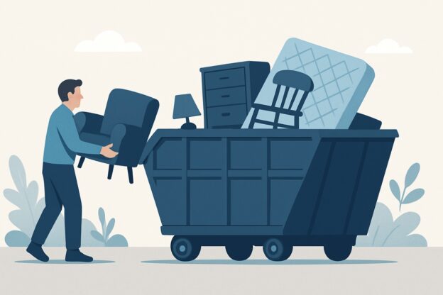 Illustration of dumpster rental for this project