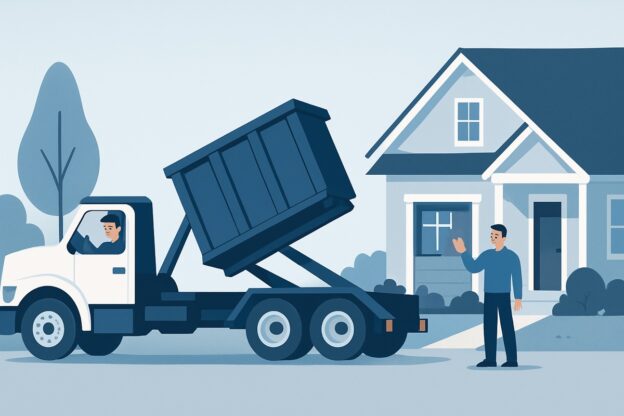 Illustration of dumpster rental for this project