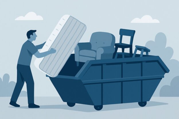 Illustration of dumpster rental for this project