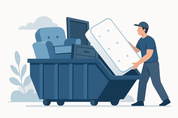 Illustration of dumpster rental for this project