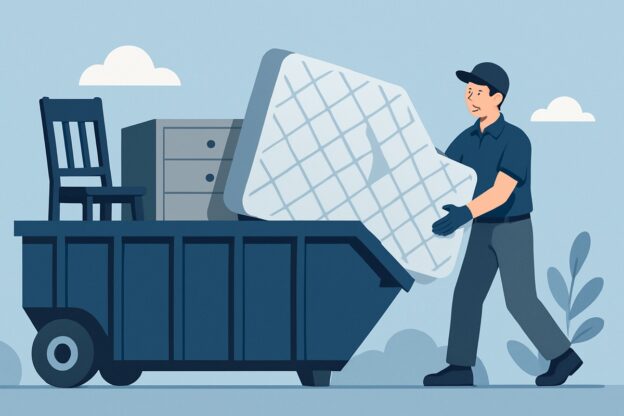Illustration of dumpster rental for this project