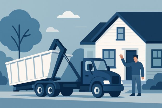 Illustration of dumpster rental for this project