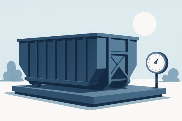 Illustration of dumpster rental for this project