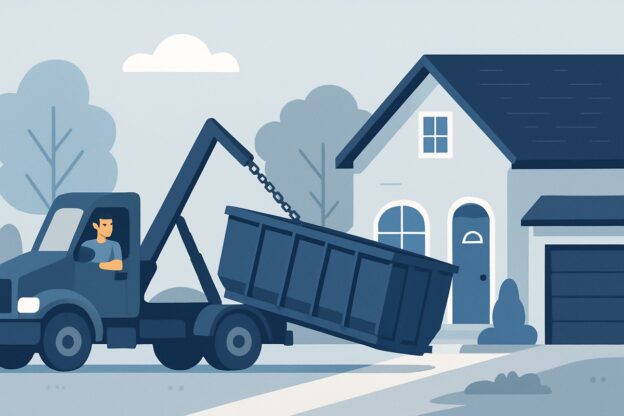 Illustration of dumpster rental for this project