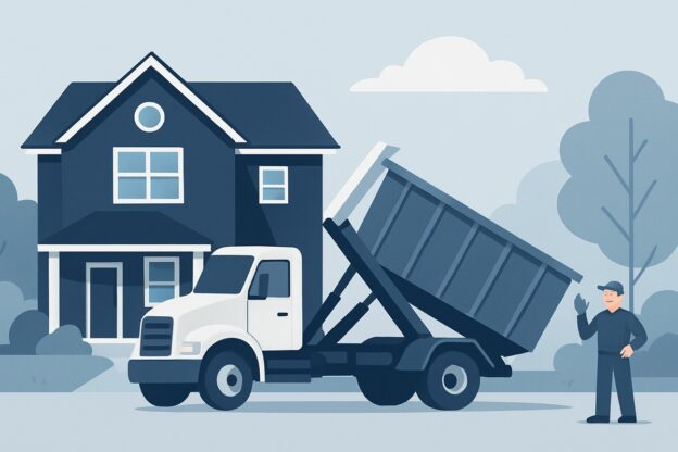 Illustration of dumpster rental for this project
